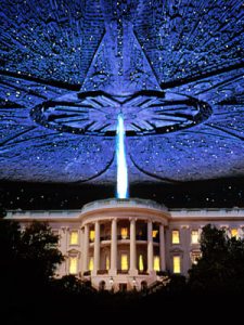 An alien attack on the White House brought people together in the movie Independence Day